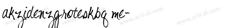 akzidenzgroteskbq me字体转换